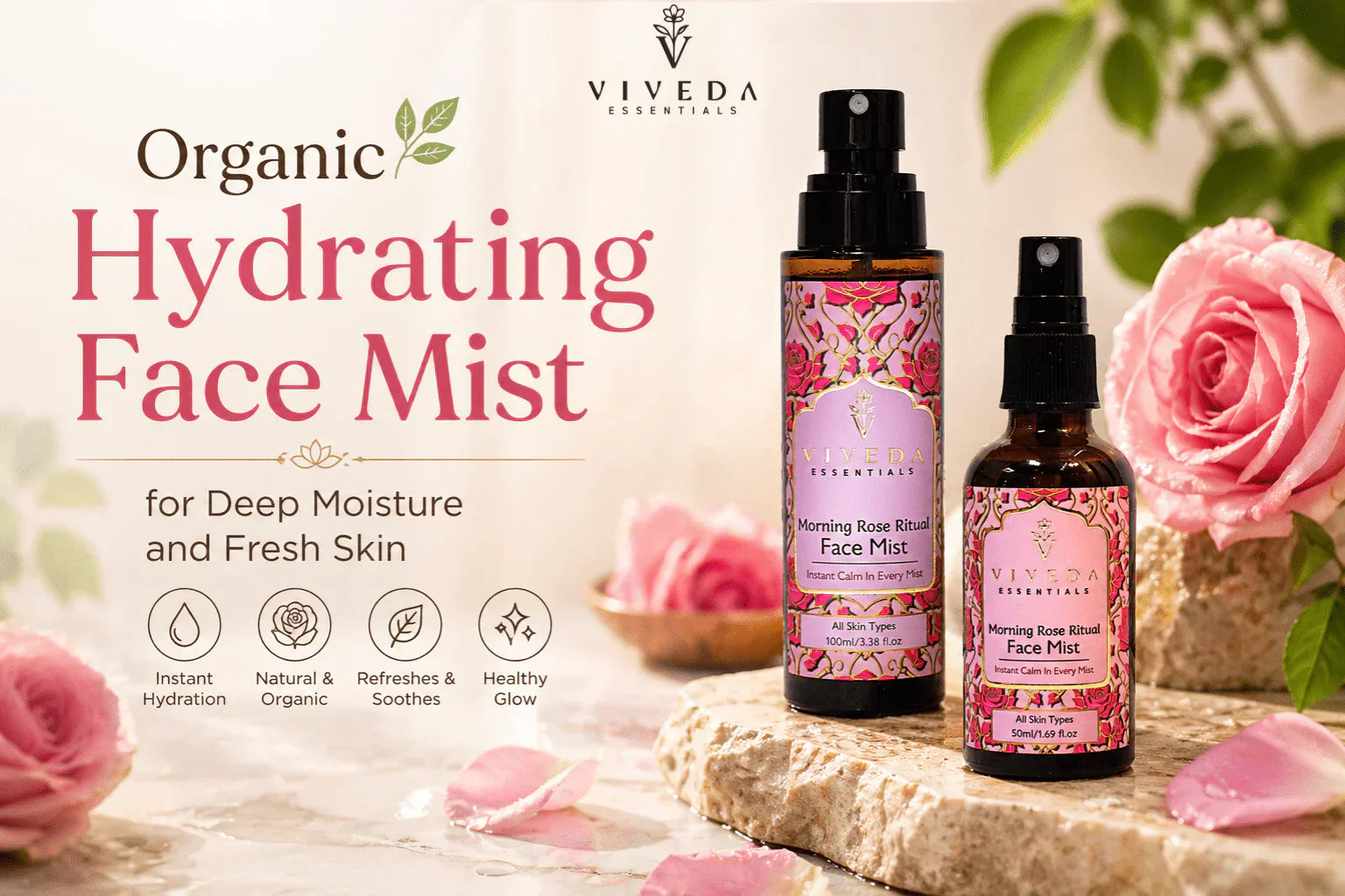Organic Hydrating Face Mist for Deep Moisture and Fresh Skin